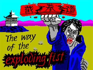 The Way of the Exploding Fist title screen for ZX Spectrum